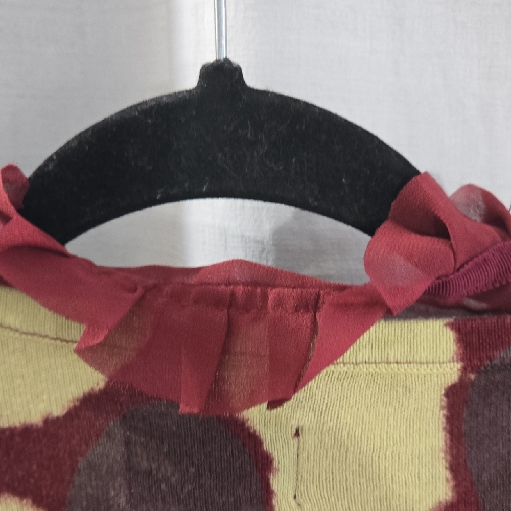 Simply Vera by Vera Wang Polka Dot Sweater- Cream & Burgundy - Picture 9 of 11